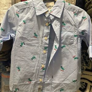 OshKosh B'gosh Toddler 3T Light Blue Dinosaur Shirt